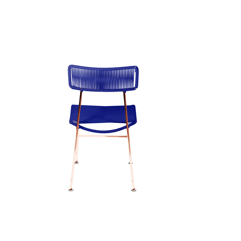 Chaise Hapi, Bleu profond / cuivre