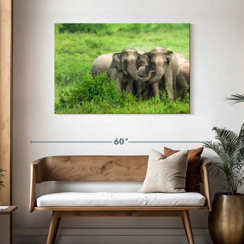 Brampt Asian Elephant Huddle, 30" H x 45" W