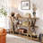 Aranda 70'' Console Table with 3 Open Storage Shelves X Shaped Legs