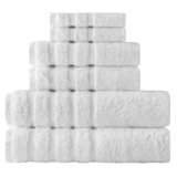 Ensemble de serviettes en coton turc Balsamo - 6 serviettes à séchage rapide, articles de bain ultra doux et absorbants, 2 serviettes de bain, 2 serviettes à main et 2 débarbouillettes