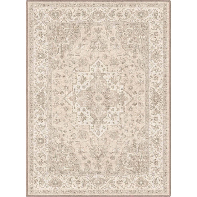  Tapis oriental beige cèdre Apollo, Rectangle 3 pi 11 po x 5 pi 3 po 