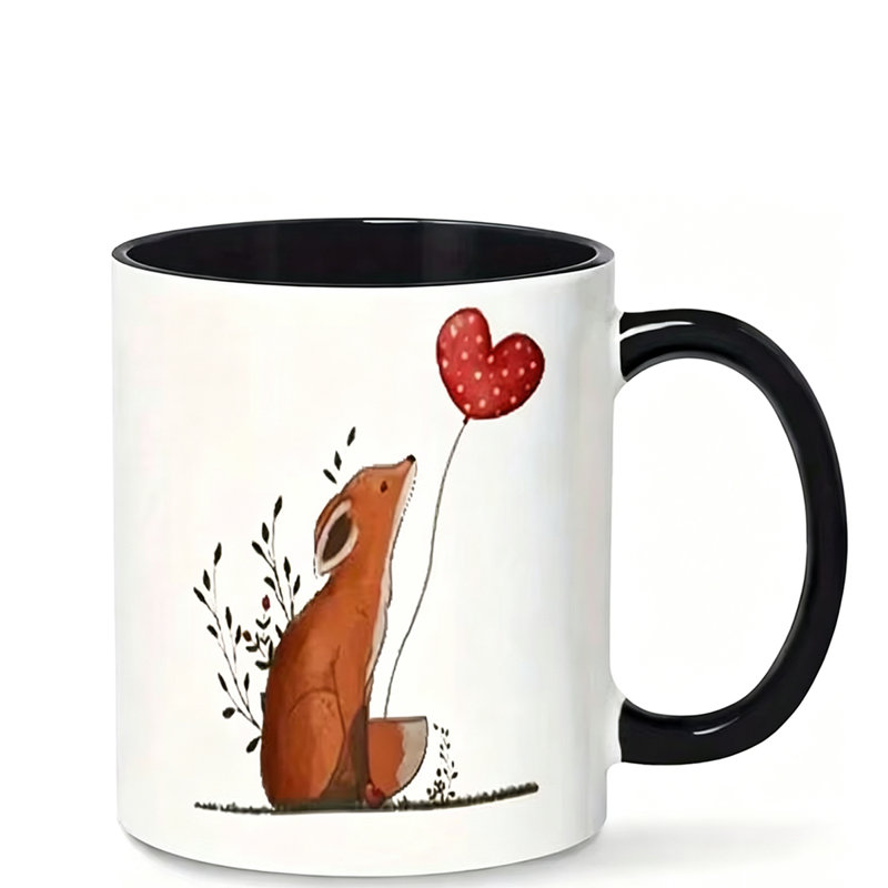 1pc Novelty Vision Heart Mug Coffee Cup Juice Cup Fun Gift.