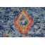 Tapis bleu en laine noué à la main de conception unique 7 pi 0 po x 11 pi 2 po