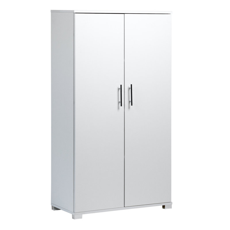 Quinlan Wood Storage Cabinet with Lock, 2 Door, 2 Shelf File, Tool, Utility Storage Cupboard Cabinet