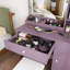 Coiffeuse de maquillage avec tabouret et miroir réglable à DEL