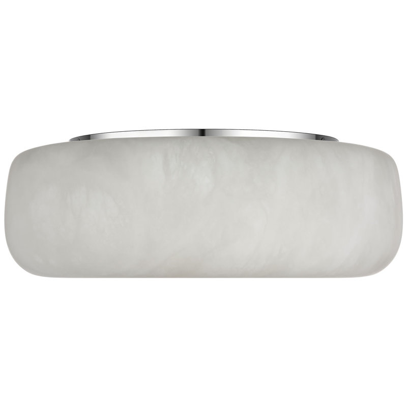 Kelly Wearstler Formosa 17" Flush Mount, Alabaster/Polished Nickel