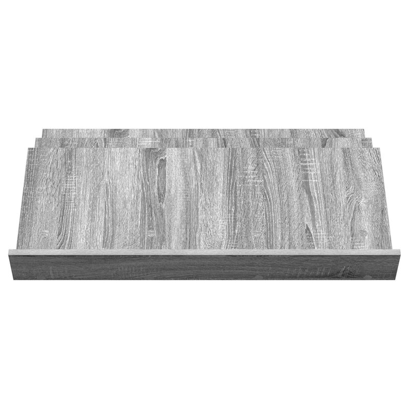 Wood Free Standing Magazine Rack, Light Grey