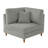 Upholstered Light Gray Corduroy Armchair with Pillow Back, One Arm Single Chair Module Part For Sectional Sofa-1342471563