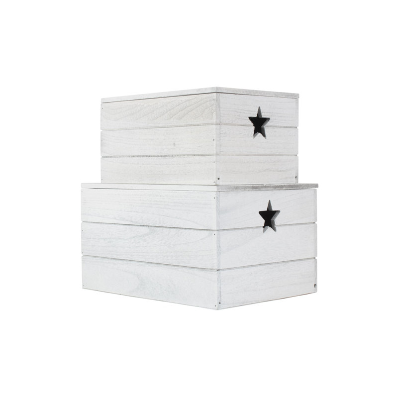 Star Cut out Storage 2 Piece Box Set