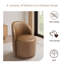 PU Leather Barrel Swivel Armless Dining Chair-403249105