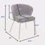Ensemble de 2 chaises de salle à manger en tissu Boucle avec pieds en métal