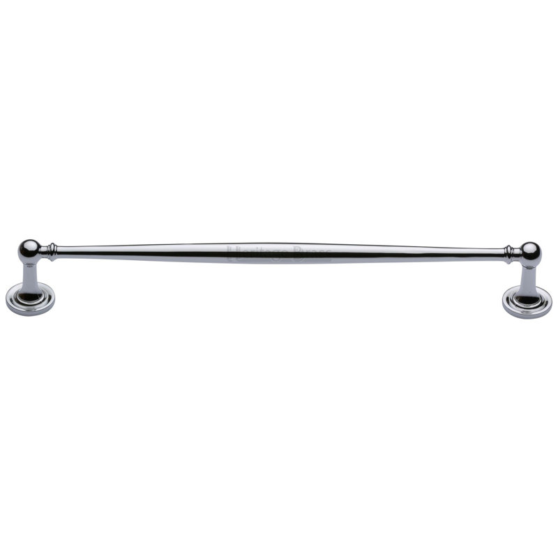 Heritage Brass Heritage Cabinet Pull Colonial Design, Polished Chrome, 25.4cm H x 2.5cm W x 28cm D