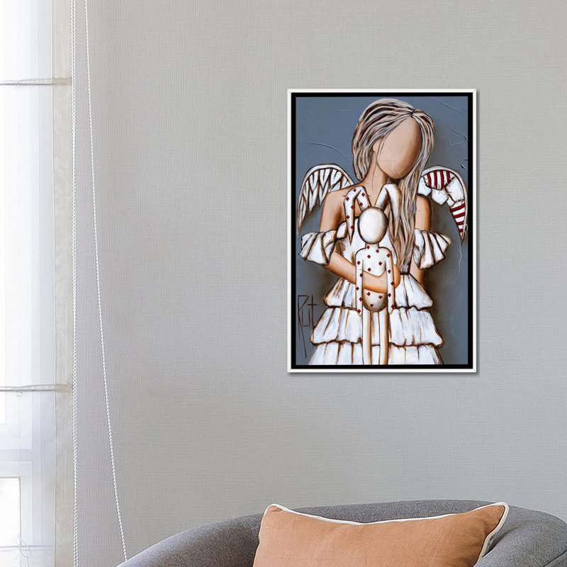 « Cosy » par rut art Creations-impression d’art graphique, H 26 po x l 18 po x 1,5 po, Toile blanche encadrée, Pas de tapis