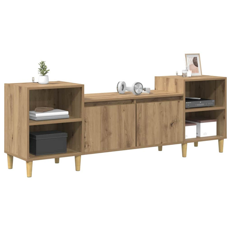 Unfinished TV Stand, 55cm H x 160cm L x 35cm W, Artisan Oak