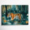 «Big Cats Swamp Tiger», art mural sur toile bleue