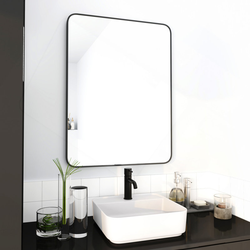 Cadre de salle de bain en aluminium noir