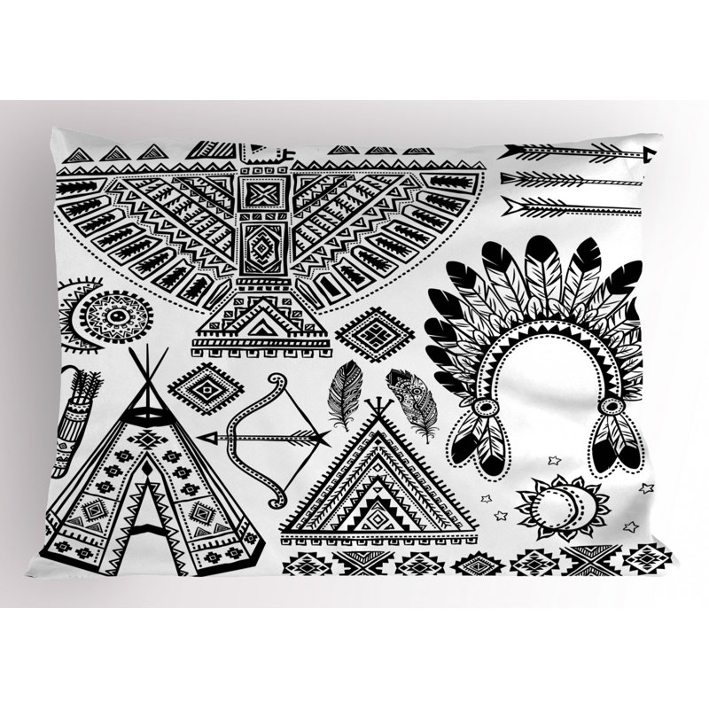 Taie décorative tribal Feather, Simple