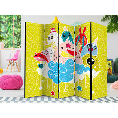 Kaydence 172cm H Solid Wood Folding Room Divider
