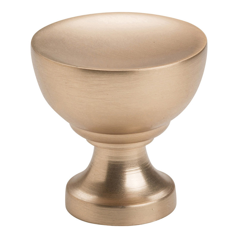 Brushed Nickel Round Knob with Mounting Hardware