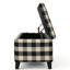 Tissu noir élégant avec rangement - 51 po Long, 17,47 de large, 16,5 de haut pour une solution soignée Profondeur, largeur, hauteur