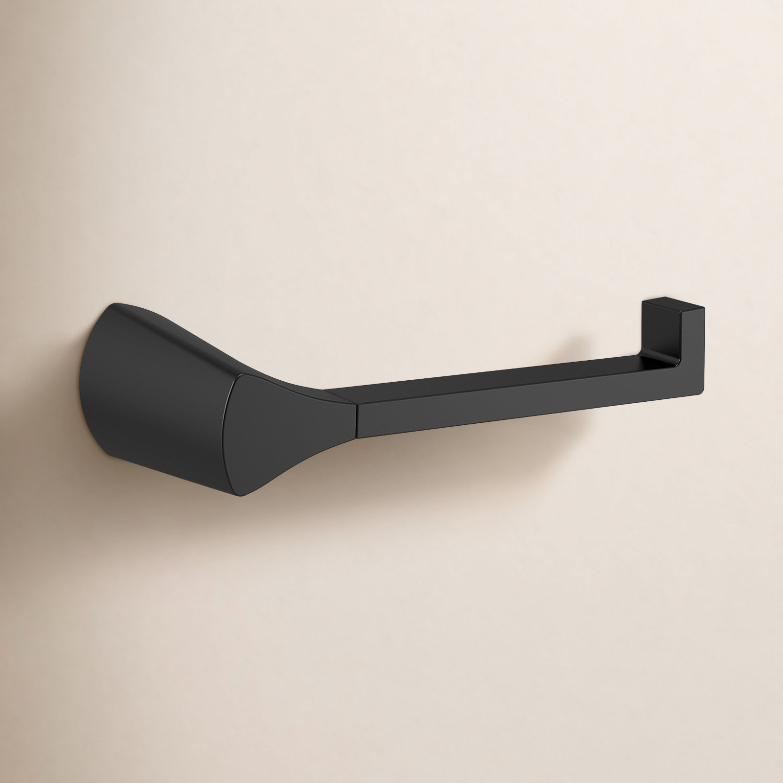 Zura Wall Mount Toilet Paper Holder, Matte Black