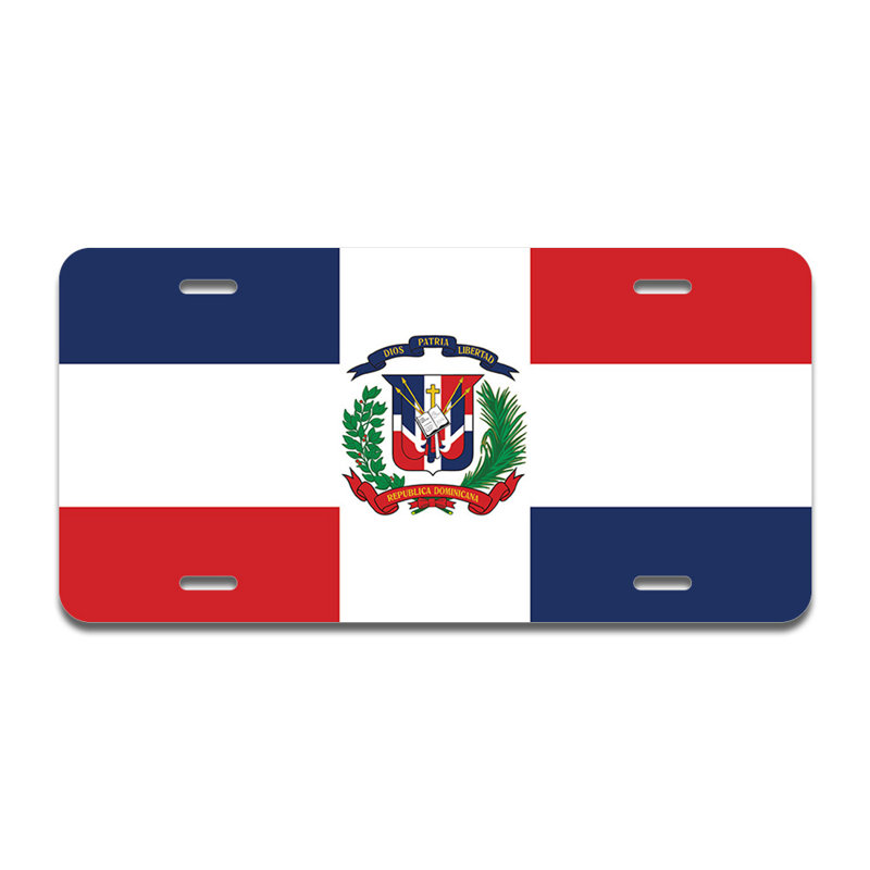 Cadre en aluminium drapeau dominicain