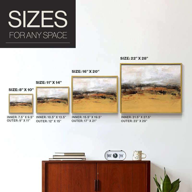 Bridges Ochre IV -Framed Print - Restickable, 8'' H x 10'' W