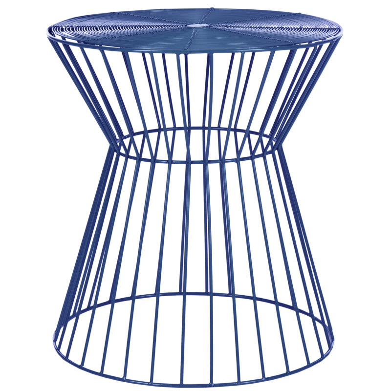 Tabouret d'appoint Grid, Bleu foncé