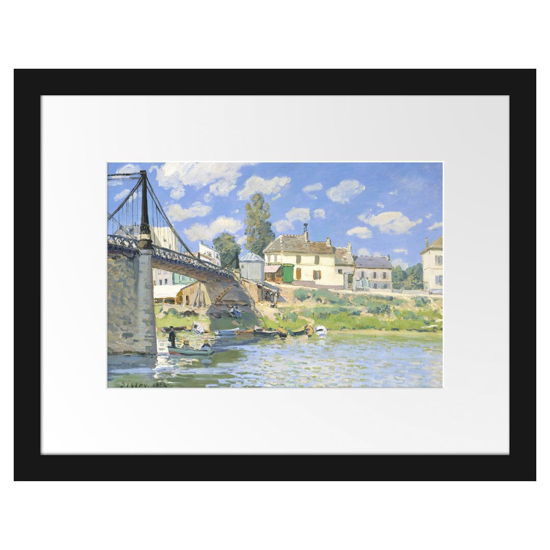 Gerahmter Kunstdruck Bridge at Villeneuve-La-Garenne von Alfred Sisley