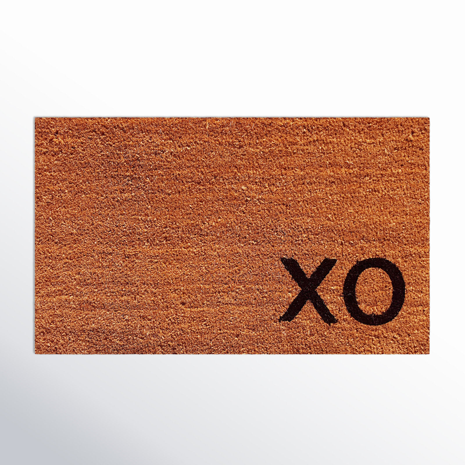 Slope Non-Slip Valentine's Day Outdoor Doormat, Natural, 17" W x 29" L