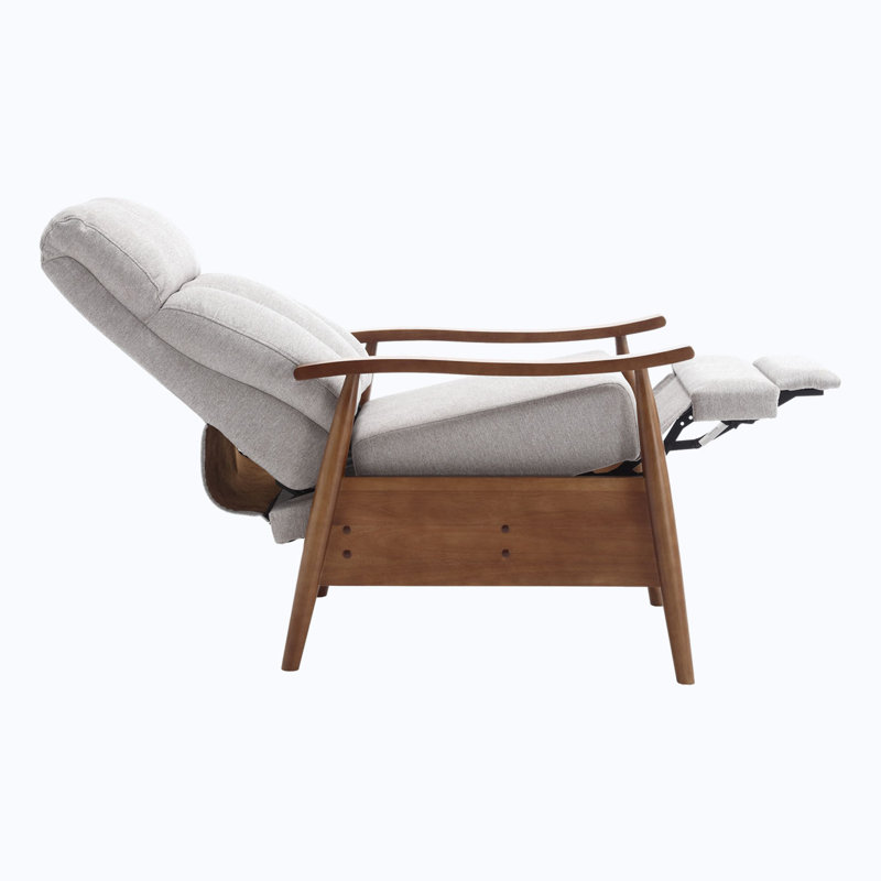 Fauteuil inclinable rembourré bamber, Lin gris pâle