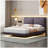 Upholstered Platform Bed with Sensor Light and 2 Large Backrests, Stylish Platform Bed with 2 sets of USB Port and Socket on each rear Bed Leg-1627273297-1627273296