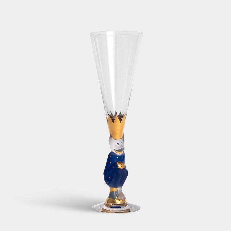 Sparkling Devil 6.5oz. Flute, Blue