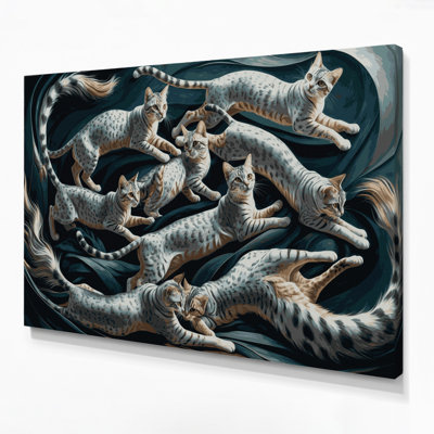 «Cats Arabian Mau», art mural sur toile