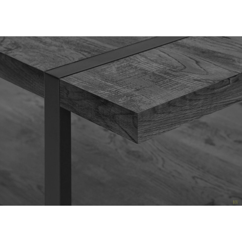 Table basse, accent, cocktail, rectangulaire, salon, L 48 po, stratifié, métal, contemporain, moderne