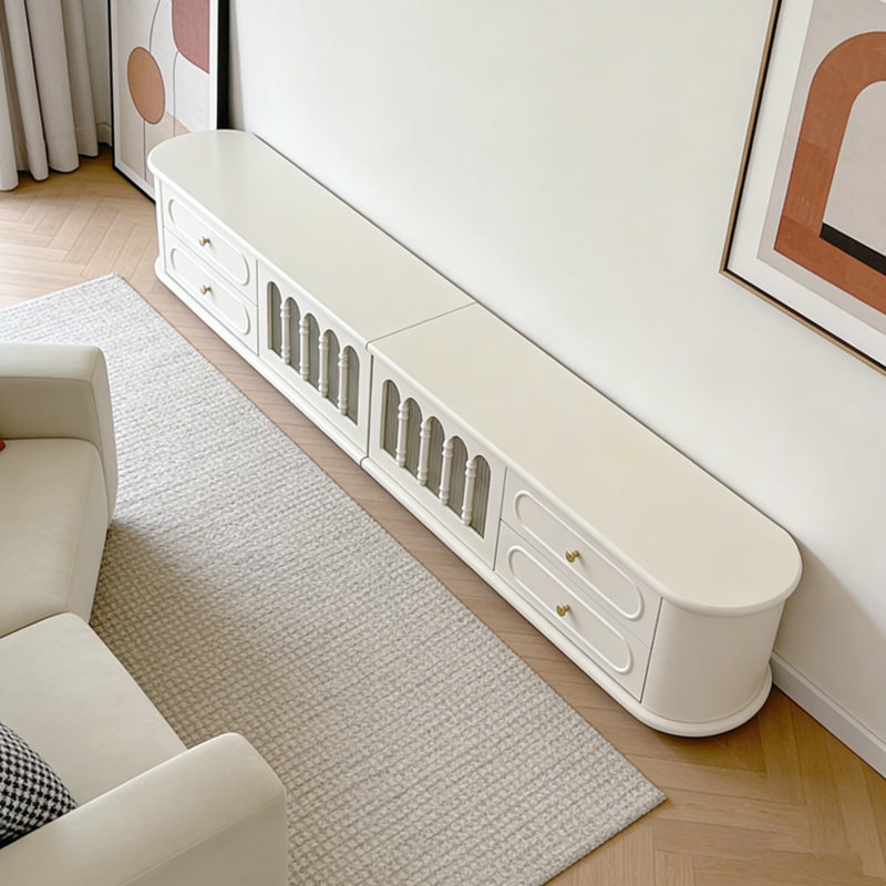 Meuble télé avec rangement French Arch Colonne, H 16,53 po x L 118,11 po x l 15,74 po