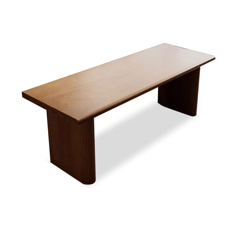 Bureau rectangulaire en bois massif brun noisette, H 29,53 po x l 78,74 po x P 23,62 po