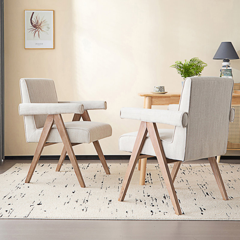 Fauteuil de salle à manger rembourré, Gris