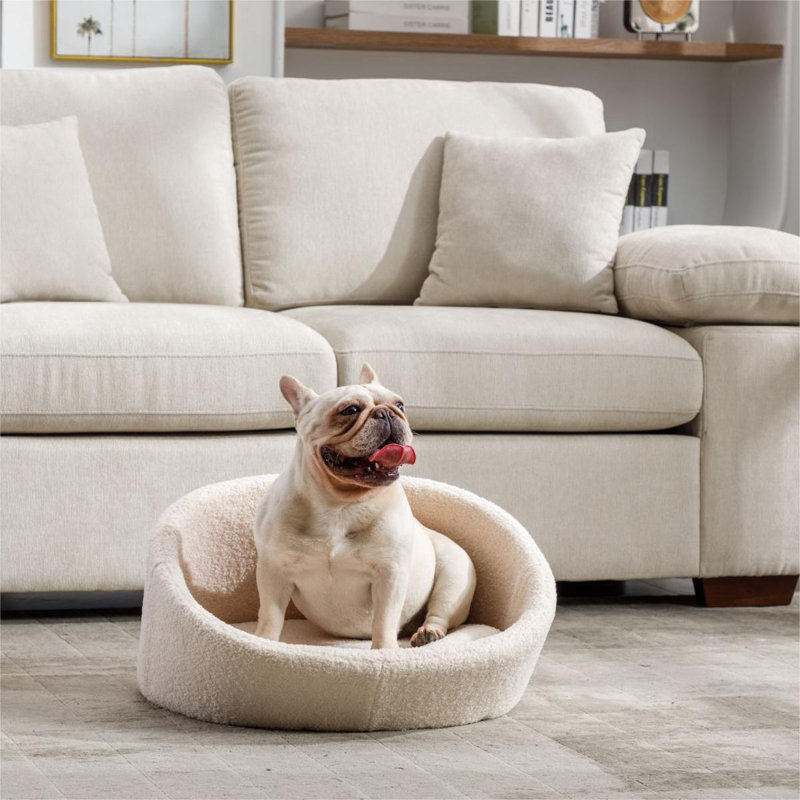 Lit luxueux en peau de mouton, Beige