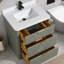 Meuble-lavabo simple 30 po avec plateau en quartz Aria