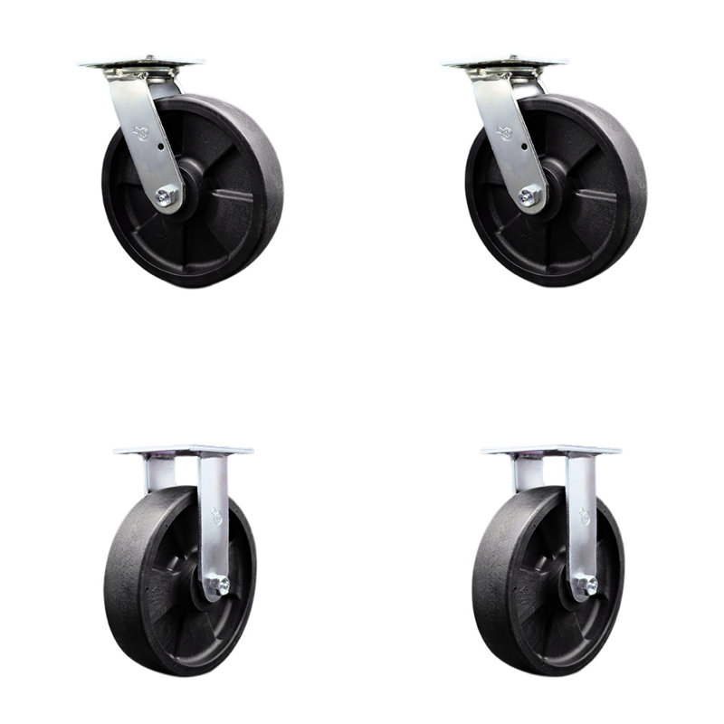 4 Piece Glass Filled Nylon Caster Set