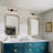 Satilla 3-Light Dimmable Modern Black/Brass Vanity Light