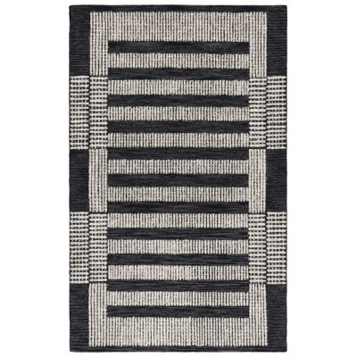 Striped Hand-Tufted Wool Area Rug