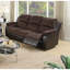 Ensemble de salon moderne 2 pièces Canapé 1X Fauteuil inclinable 1X Finition chocolat Coussin dossier Accoudoir principal Mobilier de salon