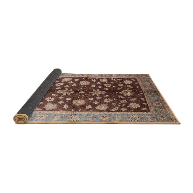 Tapis brun / bleu Maribelle, Rond 5 pi