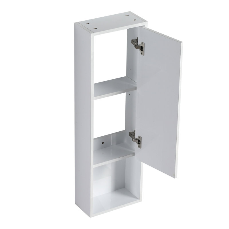 Meuble-lavabo autoportant 72 po avec 4 armoires de rangement et 2 armoires murales, tiroirs souples, contreplaqué blanc brillant pour un agencement flexible