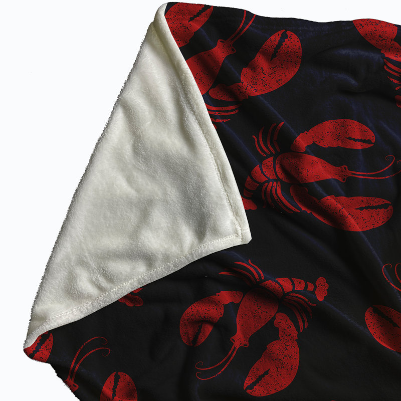 Foxfield Plain Weave / Muslin Throw Blanket, Navy/Dark Red