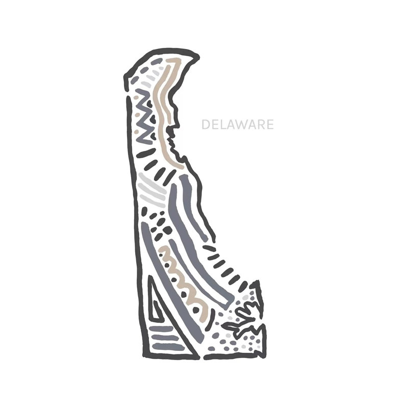 Delaware by Statement Goods - No Frame Gallery-Wrapped Canvas Giclée on Canvas, 66.04cm H x 45.72cm W