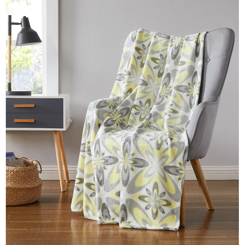 Nora Hand Woven Throw Blanket, Yellow
