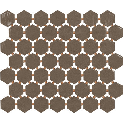 Itona Tile 1-1/2 x 1-1/2 Ceramic Hexagon Mosaic Tile (12 PC Per Carton) (9.72 SQFT Per Carton)